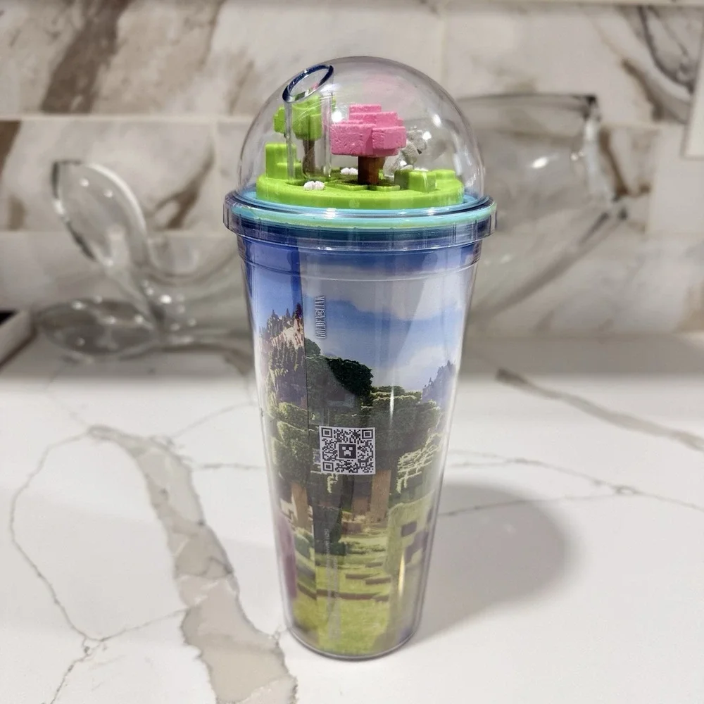 Minecraft Tumbler Cup Dome Lid - Creeper Bee Sheep - Movie Release Exclusive